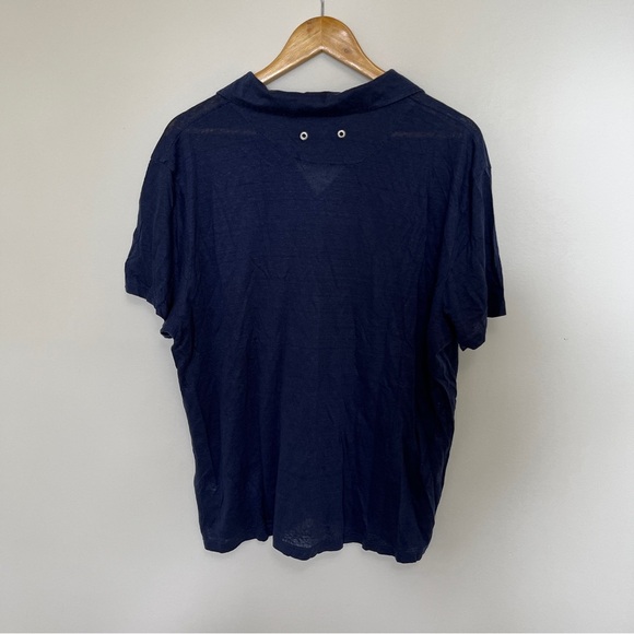 Vilebrequin Men’s Linen Jersey Polo Solid, XXL Navy (MSRP:$220) Resort - Picture 7 of 7